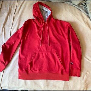 Red champion hoodie